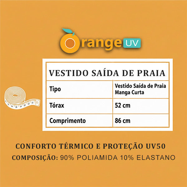 Vestido Saída de Praia em Poliamida Premium | Conforto Térmico e proteção UV50