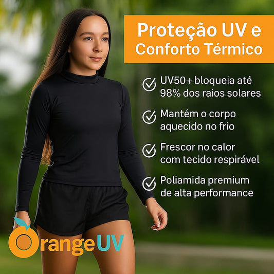 Camisa Térmica com Proteção UV Adulto - Alta Qualidade - Poliamida Dryfit