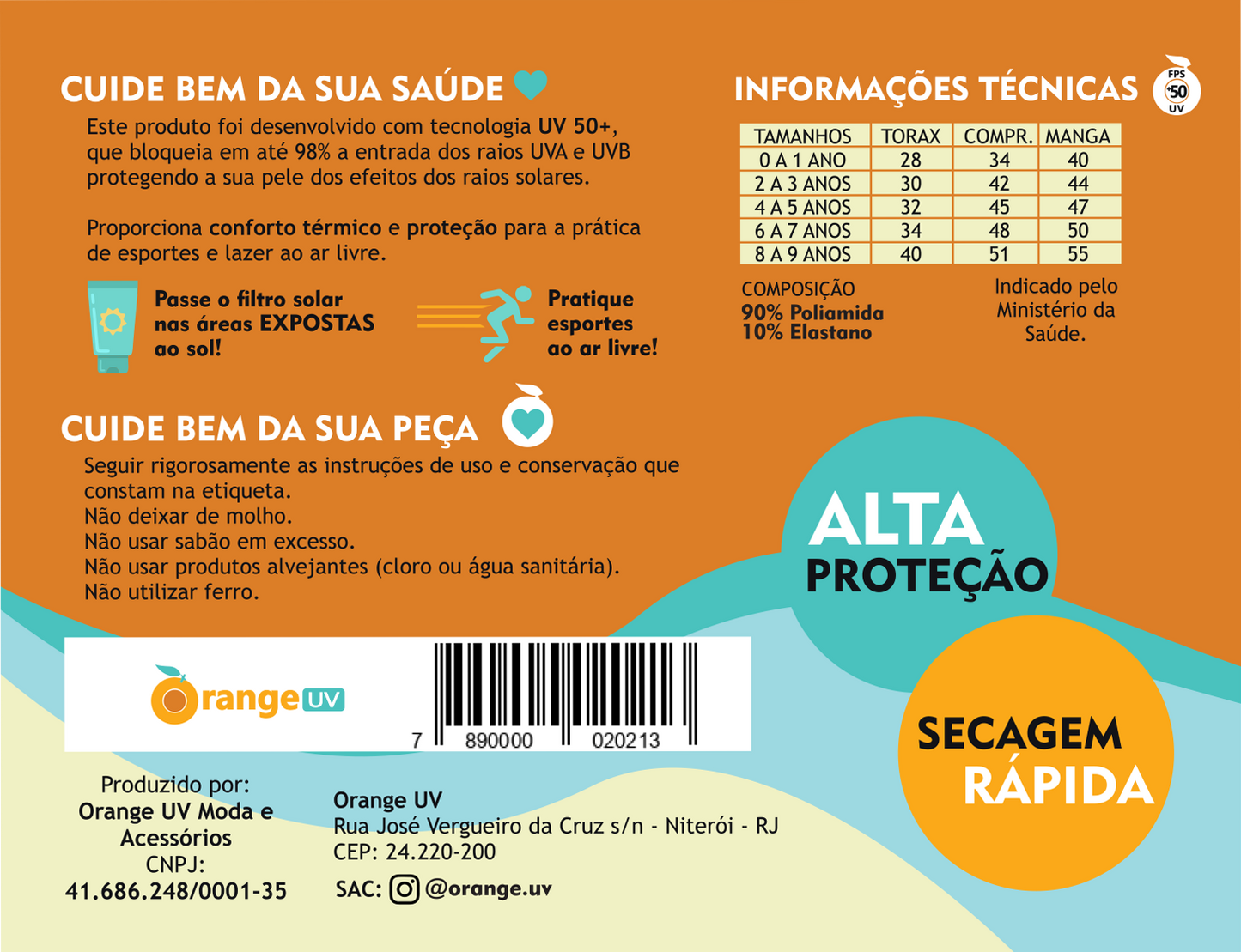 Camisa Térmica com Proteção UV INFANTIL - Alta Qualidade - Poliamida Dryfit